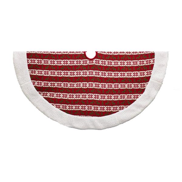 KNIT PATTERN TREESKIRT RED/WHITE | Gibbons