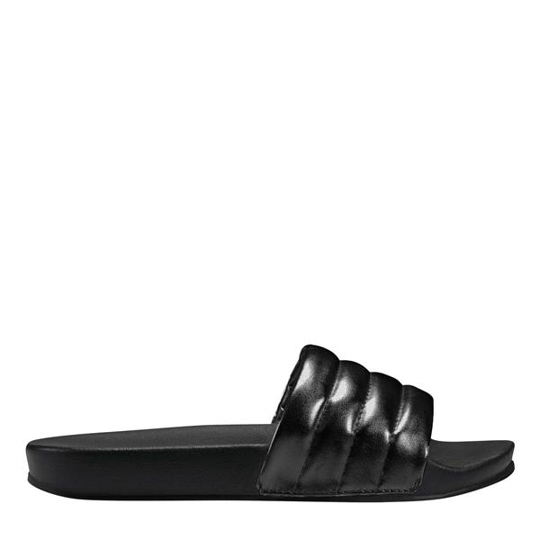 t monogram leather bubble slides