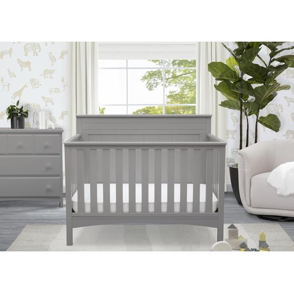 FANCY SOLID BACK CRIB GREY Gibbons