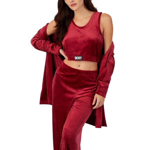 3PC VELOUR LOUNGE SET 614 CRANBERRY Gibbons