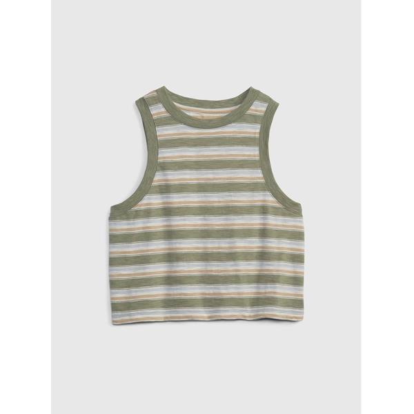 TW SHELL TANK GREEN STRIPES | Gibbons