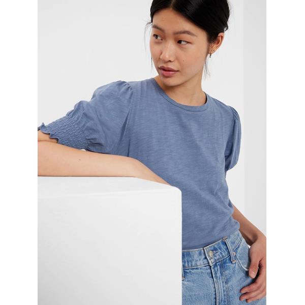 SS ORGANIC SMOCKED PUFF T BAINBRIDGE BLUE Gibbons