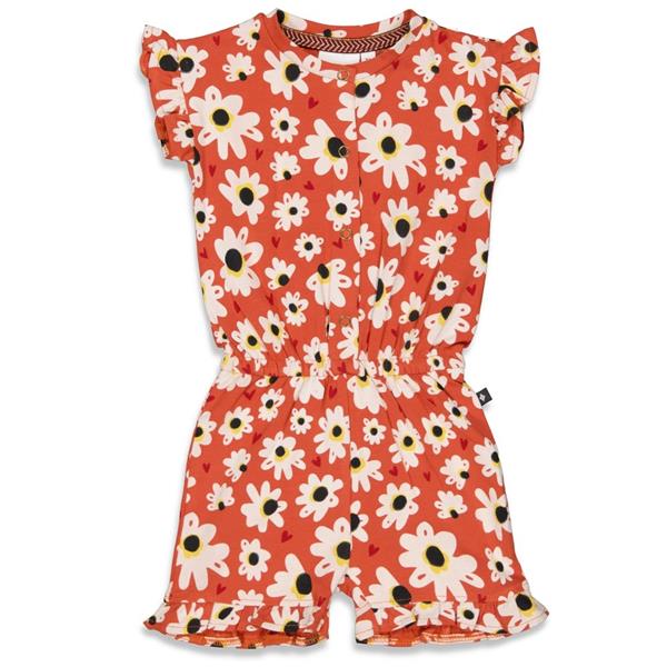 Daisy Days/Rust Tie Back Romper