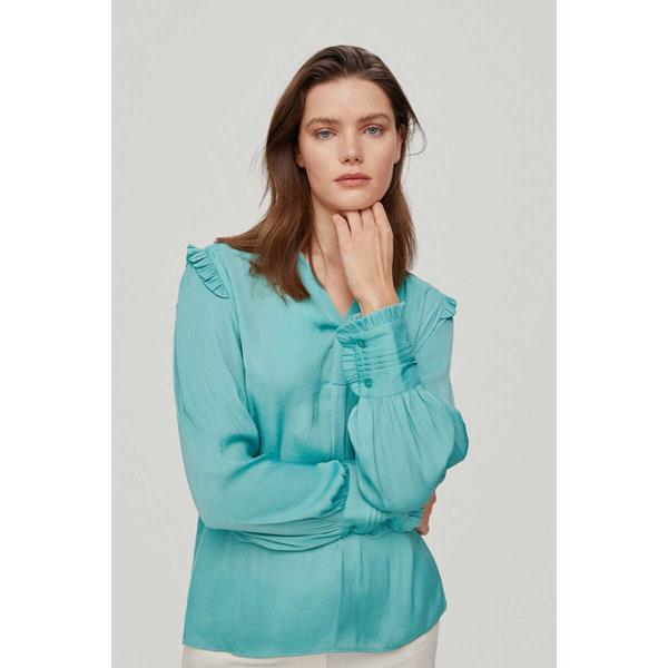 Gill sateen blouse aubergine