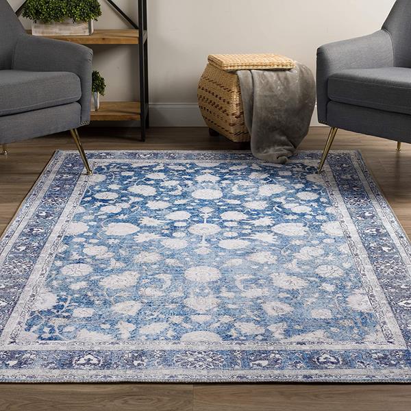 RUG AMANTI LOW PILE TRADITIONAL NAVY | Gibbons