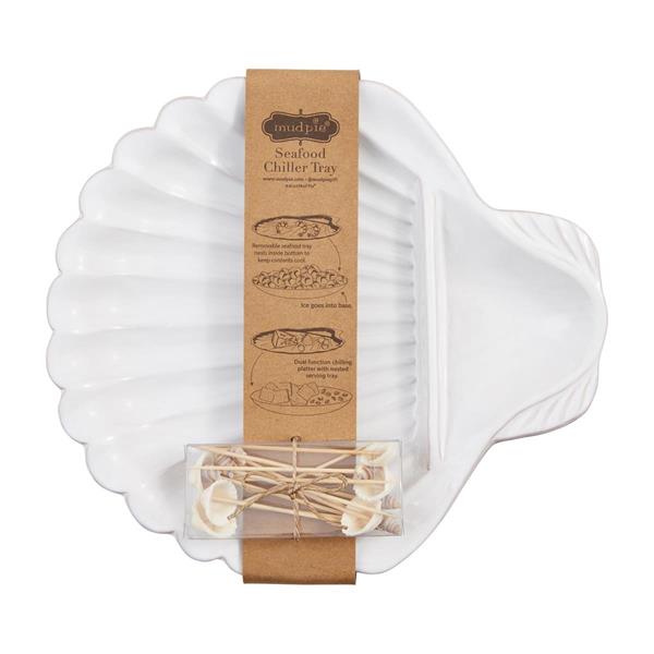 SHELL CHILLER + TOOTHPICK SET WHITE | Gibbons