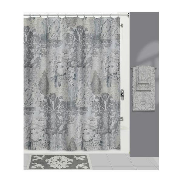 CREATIVE BATH Heirloom Shower Curtain Collection GREY Gibbons