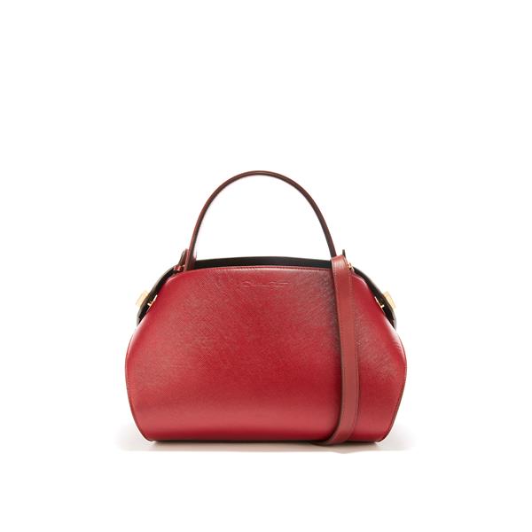 Cranberry Leather Baby Nolo Bag | Handbags | Oscar de la Renta ...