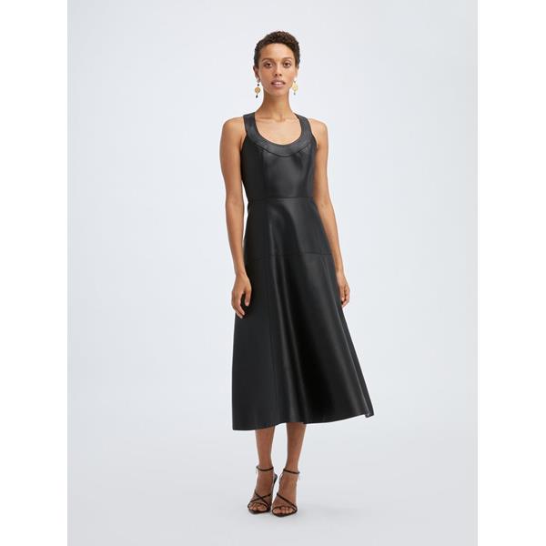 Leather Sleeveless Maxi Dress | Dresses| Oscar de la Renta Black ...