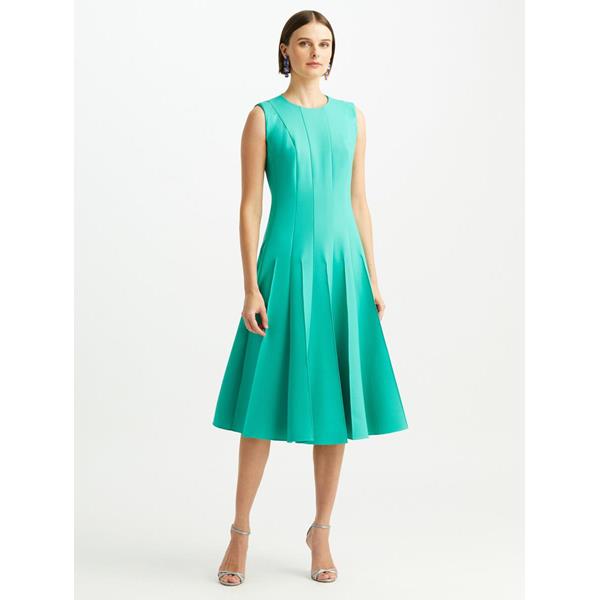 Pintuck Pleated Sleeveless Dress | Dresses | Oscar de la Renta Mallard ...
