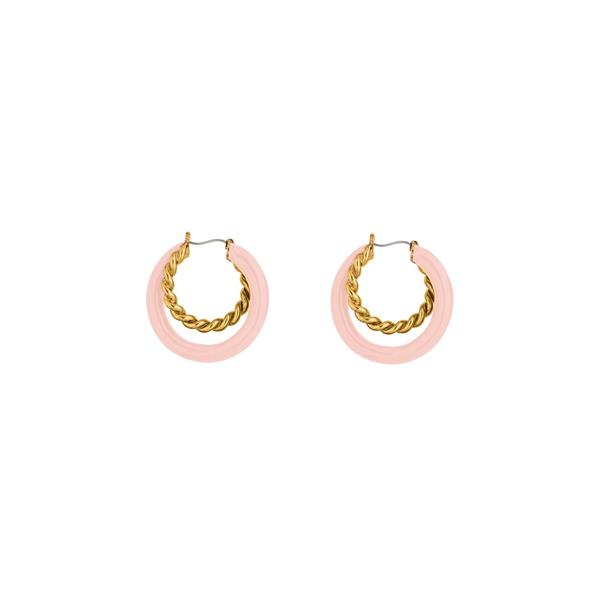 Double Hoop Earrings | Earrings | Oscar de la Renta Soft Pink | Oscar ...