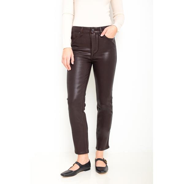 Cindy Straight Jean in Chicory Coffee Luxe Coating