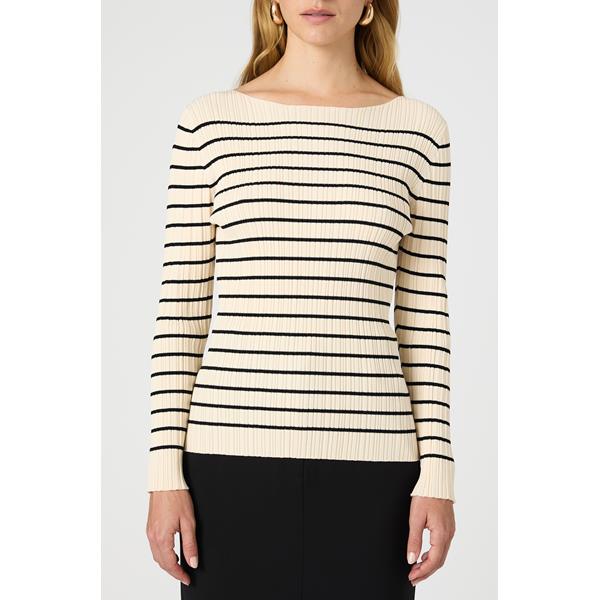 Stripe Crinkle Knit