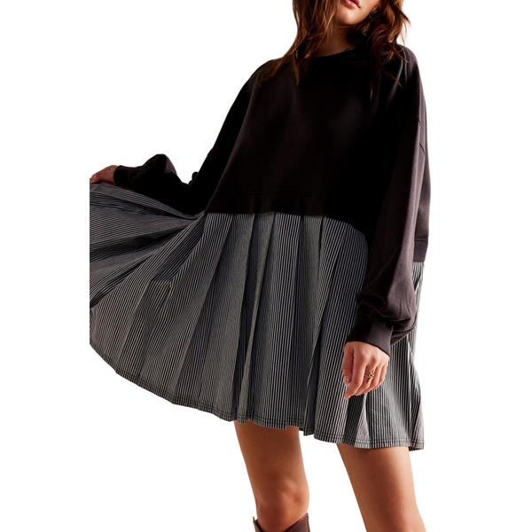Eleanor Striped Sweatshirt Dress