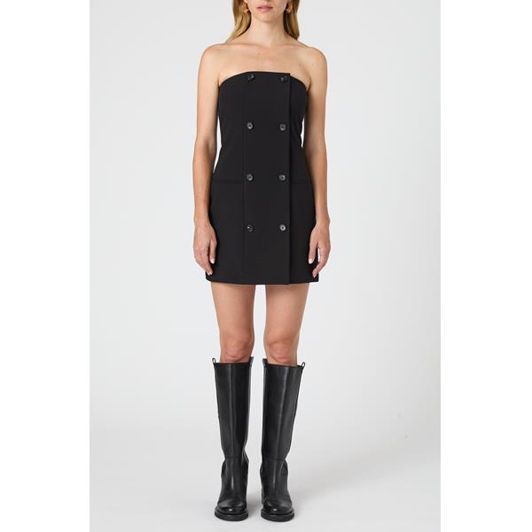 Azra Twill Strapless Mini Dress