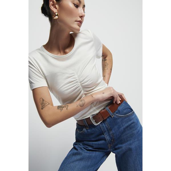 Alina Center Front Seamed Tee