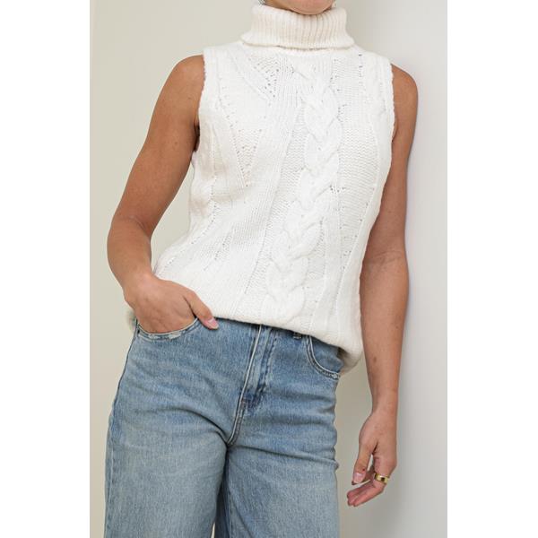 Funnel Neck Cable Vest