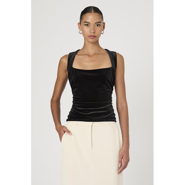 Stretch Velvet Corset Top