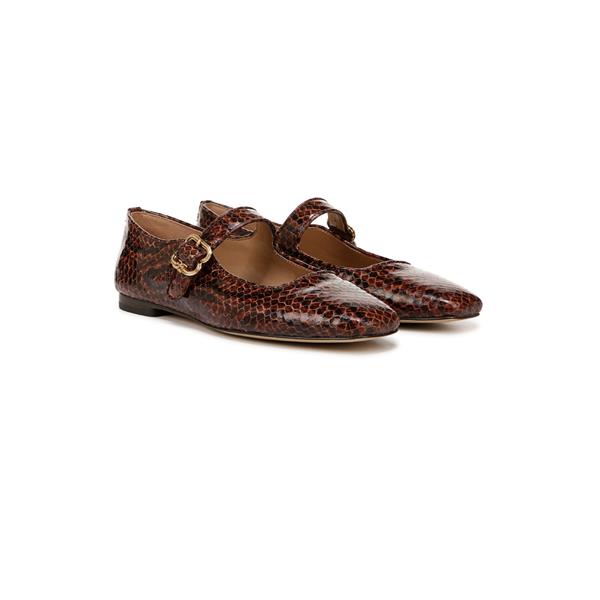 Michaela Snake Mary Jane Flat