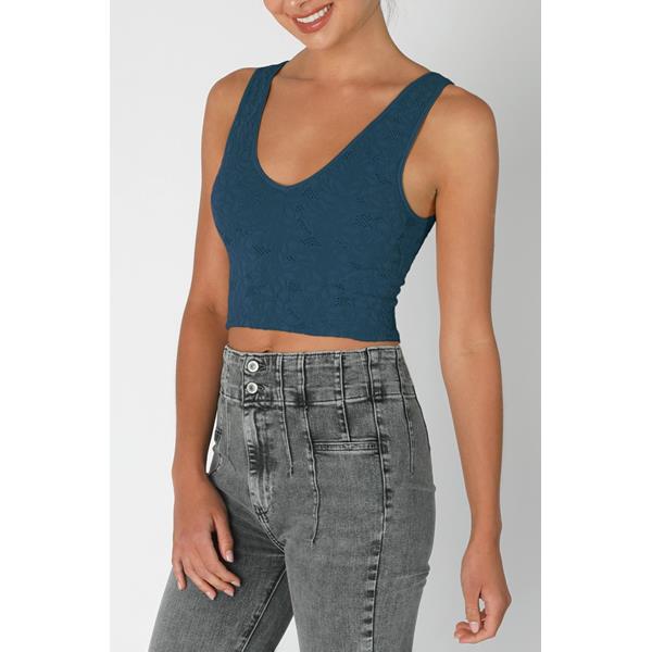 Lace V Neck Tank Top