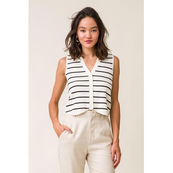 Rae Stripe Sweater Vest