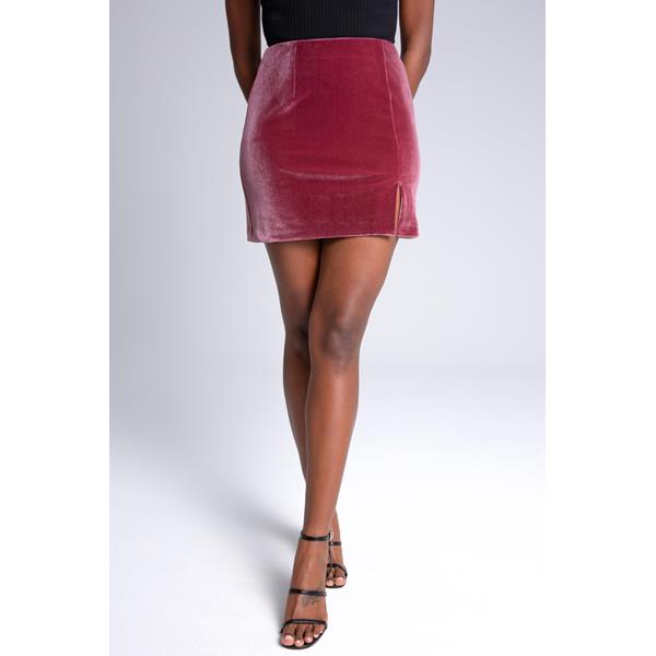 Velvet Mini Skirt