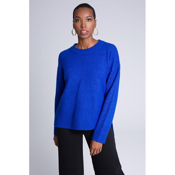 Long Sleeve Crew Neck Tunic Sweater
