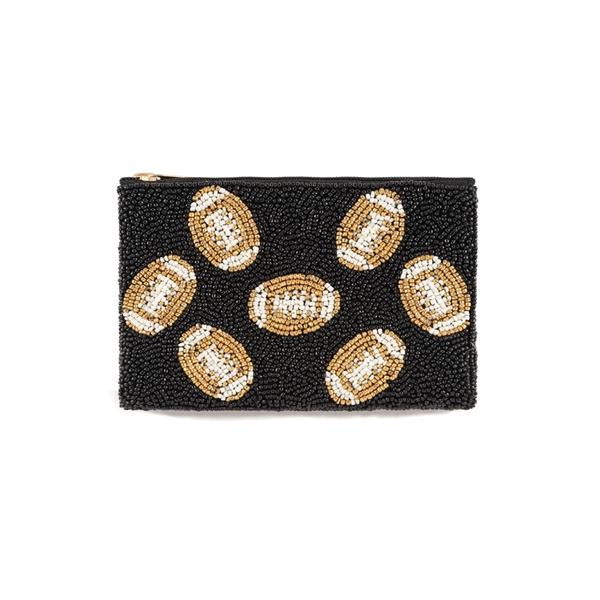 Footballs Beaded Pouch