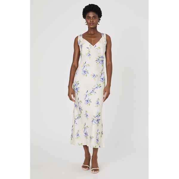 Ennis Vivian Satin Midaxi Dress