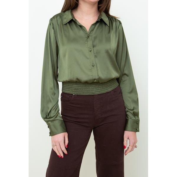 Long Sleeve Banded Bottom Shirt