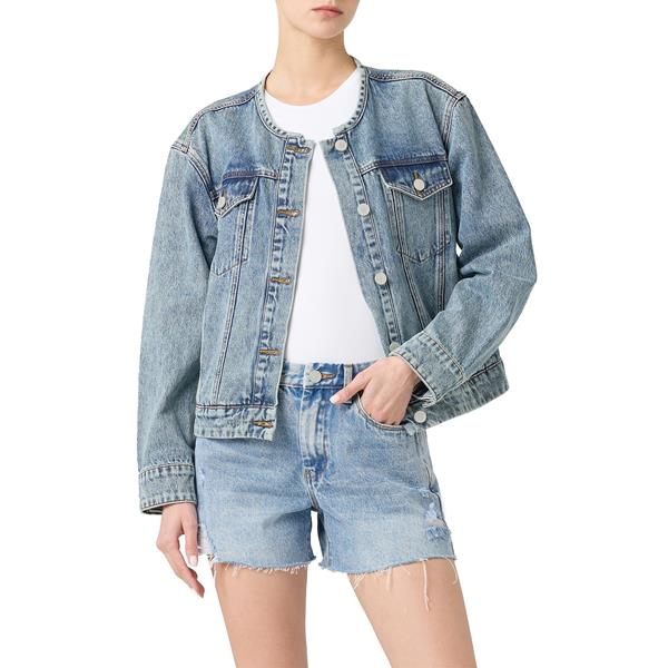 Heads Up Collarless Denim Jacket