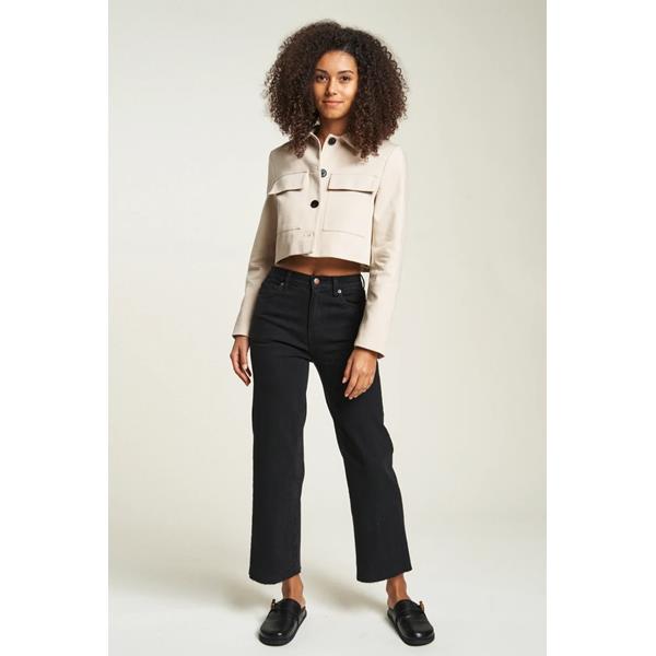 Aberdeen High Rise Wide Leg Crop Black