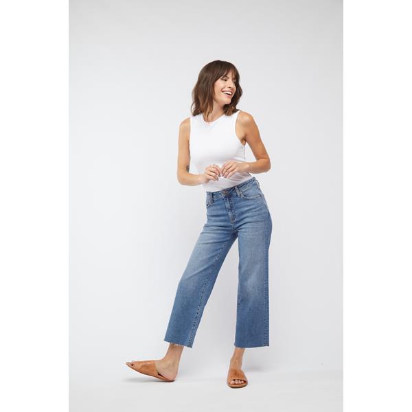 Aberdeen High Rise Wide Leg Crop Sculpt+ Timbers