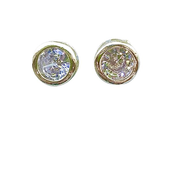 Bezel Stud-Gem 23 18kt Gold Plated CZ s