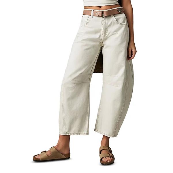 Good Luck Mid Rise Barrel Jean
