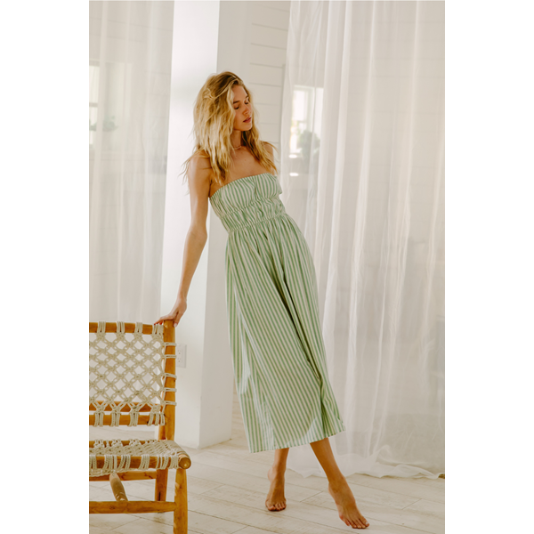 Peyton Strapless Midi Dress