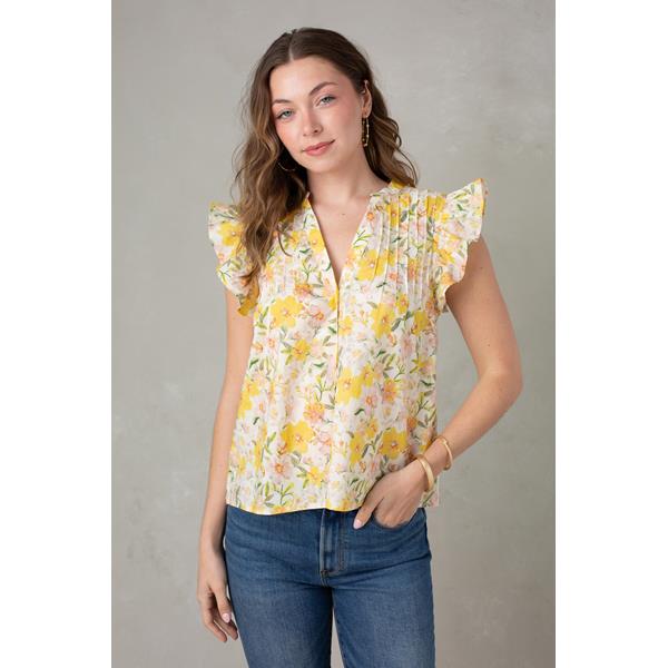 Stacey Printed Sleeveless Blouse