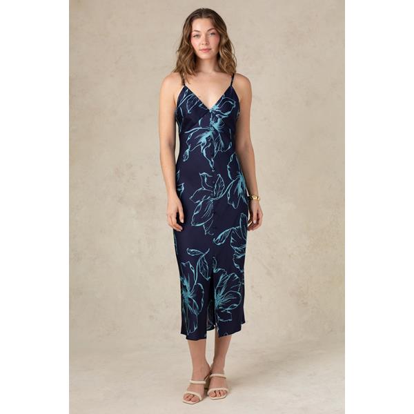 Liddy Button Midi Dress