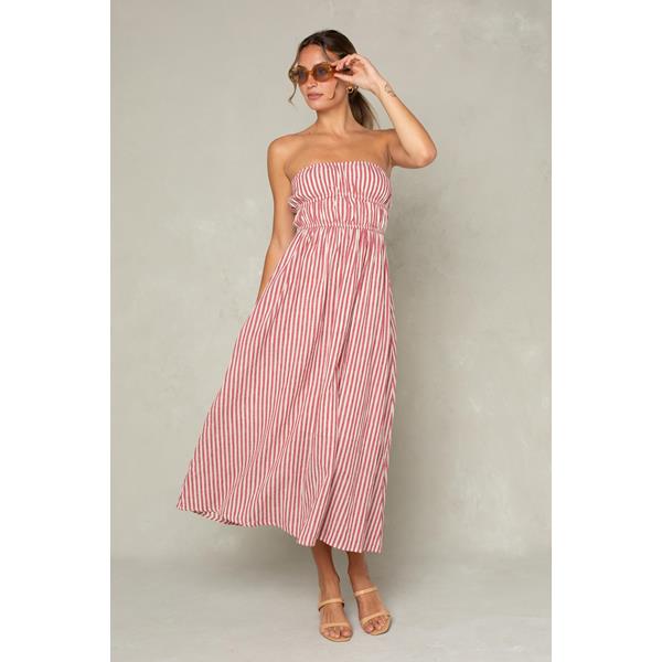 Peyton Strapless Midi Dress