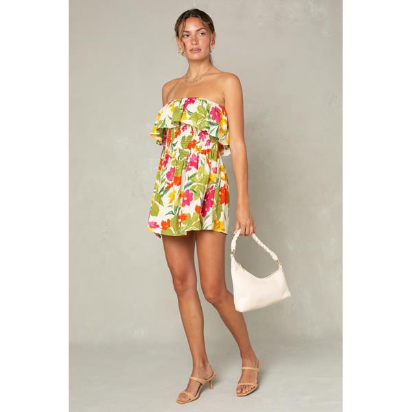Ava Strapless Skort Mini Dress
