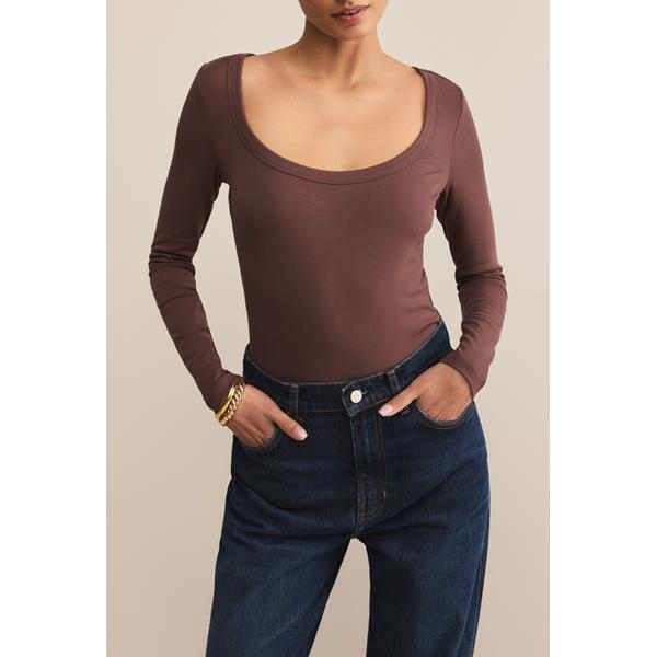 Second Skin Scoop Neck Top