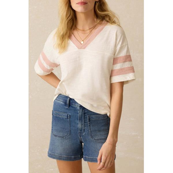 Sunwashed Slub Varsity Tee
