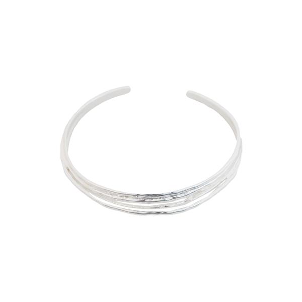 Crinkle Cuff Brass- Silver