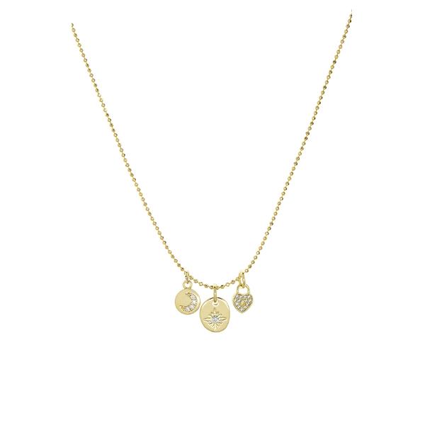 Adjustable Pull Chain w/ Pave Charm Neck