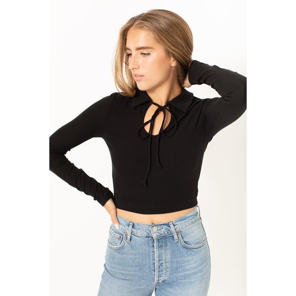 collared rib top