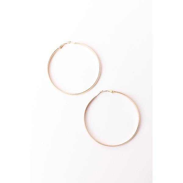 Flat gold hoops clearance