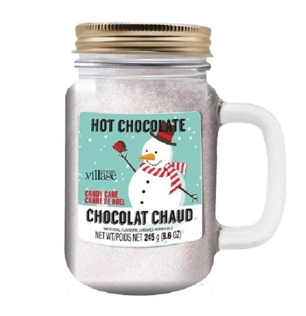 Gourmet Du Village Hot Chocolate Mason Jars Retro Snowman No Color Gibbons