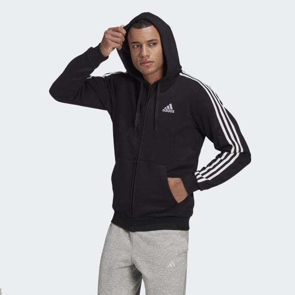 ESSENTIALS FULL ZIP HOODIE BLACK | Gibbons