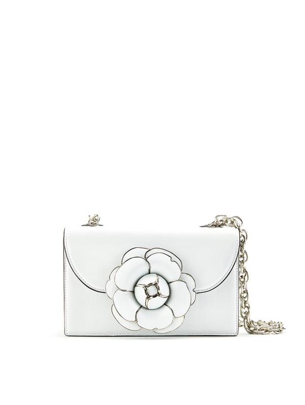 White Leather TRO Bag White | Oscar de 