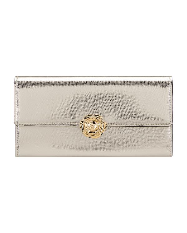 Gold Continental Wallet - Small Leather Goods - Oscar de la Renta Light ...
